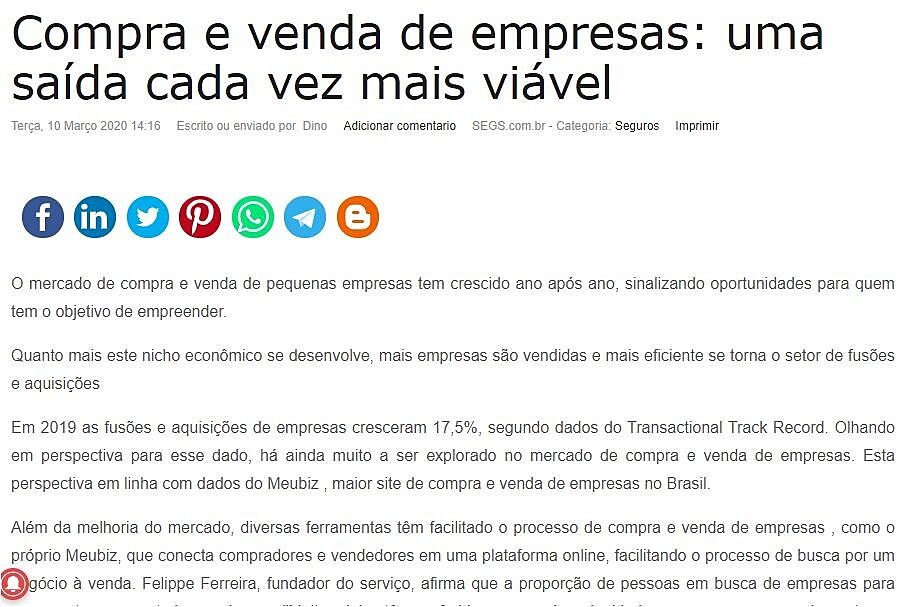 Compra e venda de empresas: uma sada cada vez mais vivel